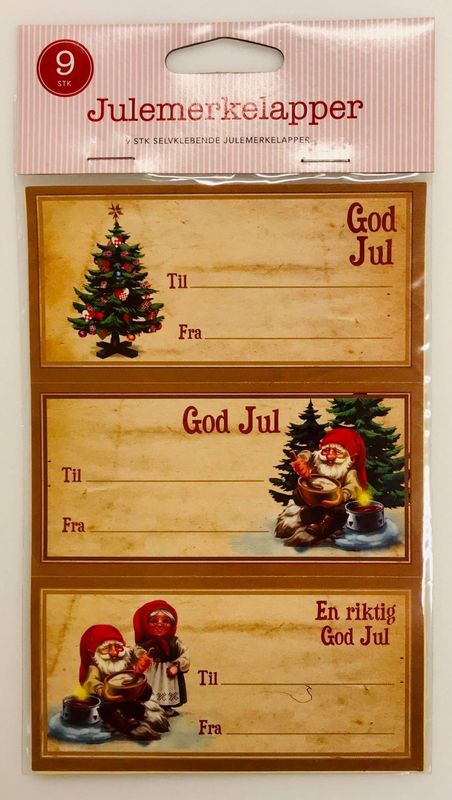 Julemerkelapper 9pk