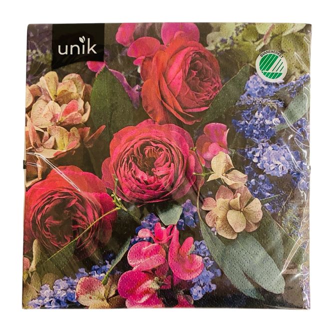 Hovedbilde Servietter 20pk. Blomsterbukett