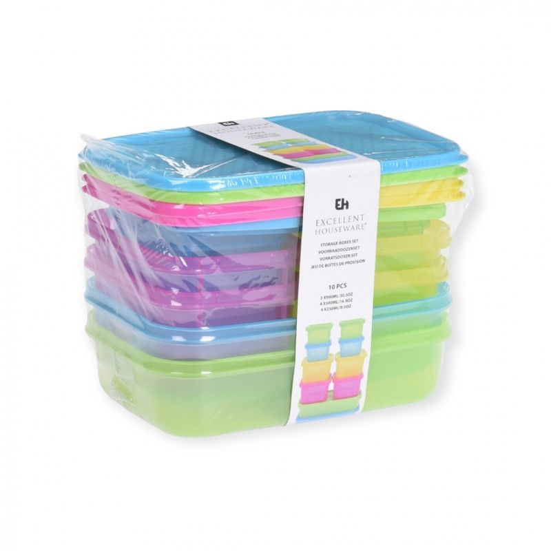 Plastbokser for matoppbevaring 10 pk.