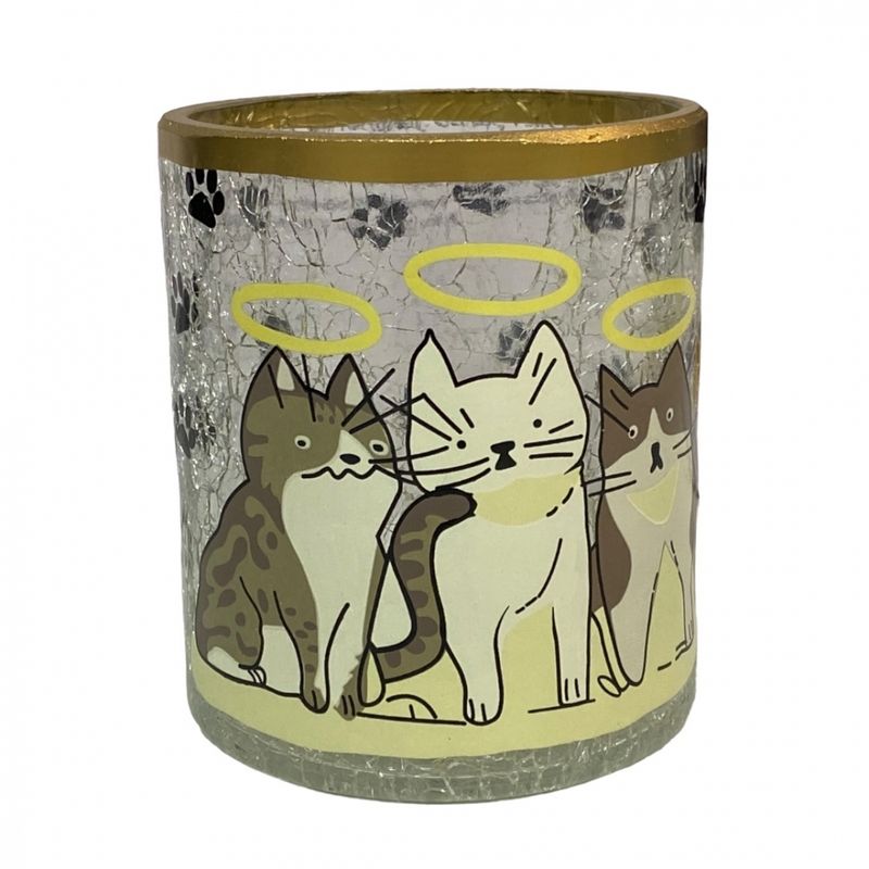 Lysglass krakkelert med katter Trend Design