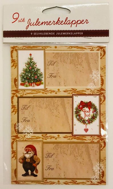 Hovedbilde Julemerkelapper 9 pk