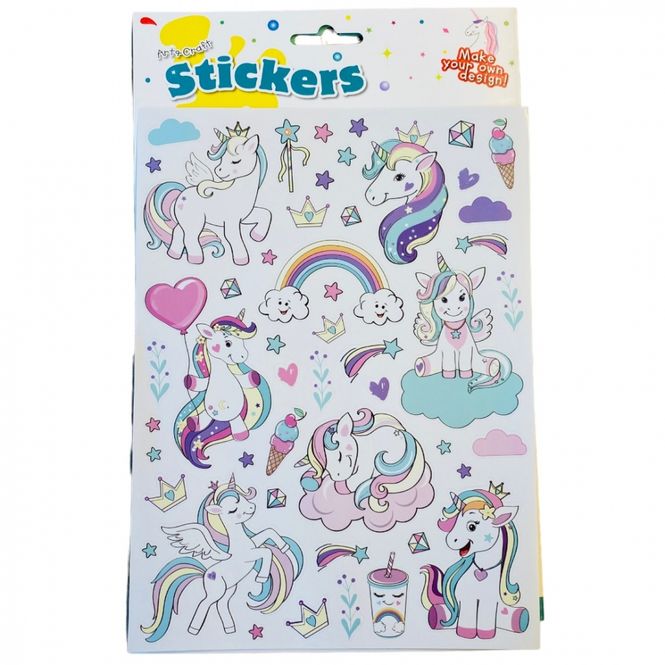 Hovedbilde Stickers Enhjørning 2 ark