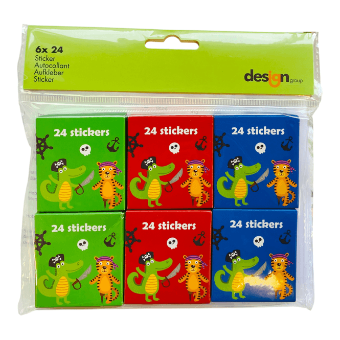Hovedbilde Stickers 144 stk sjørøver