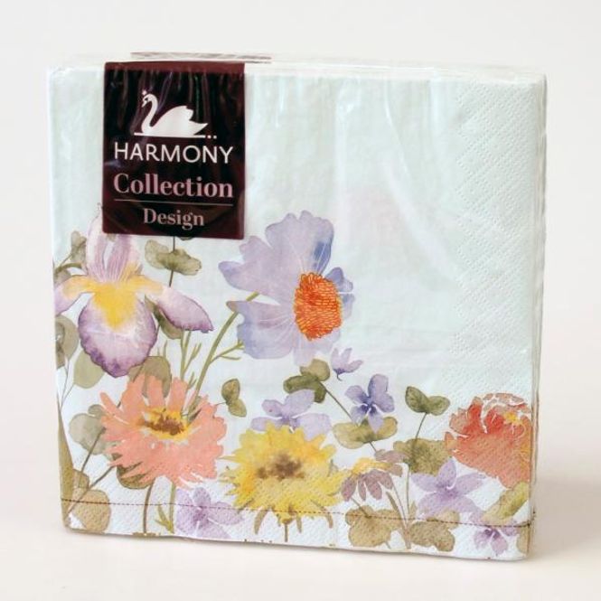 Hovedbilde SERVETT 20-P 33X33CM WATERCOLOR FLOWERS