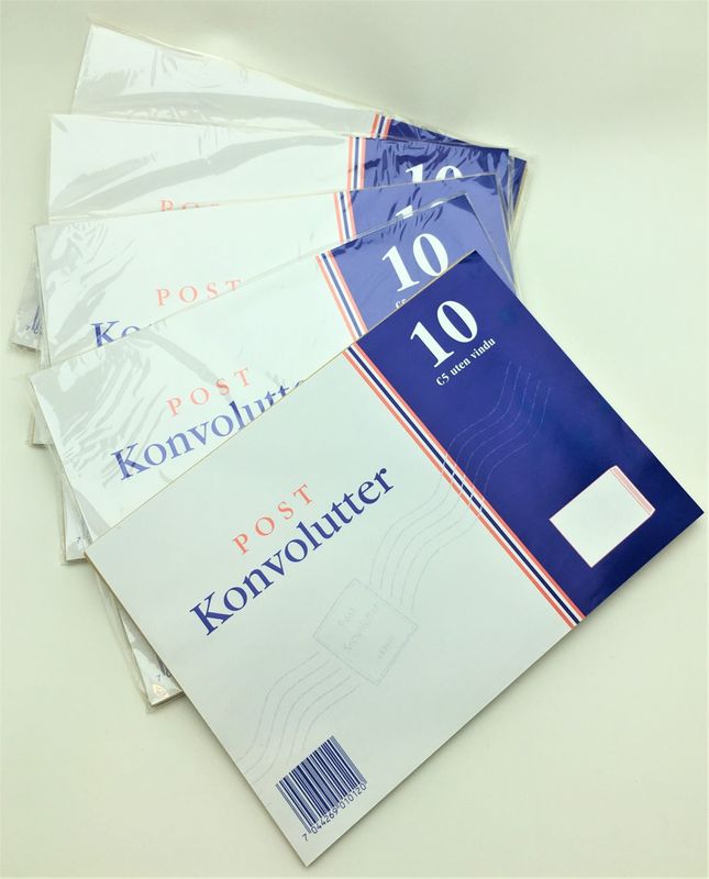 Konvolutter C5 50 pk.