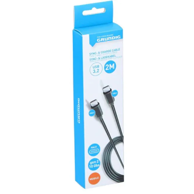 Hovedbilde Ladekabel 2M USB-C - USB-C Grundig Hvit