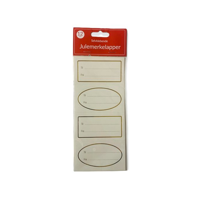 Hovedbilde Julemerkelapper 12 pk.