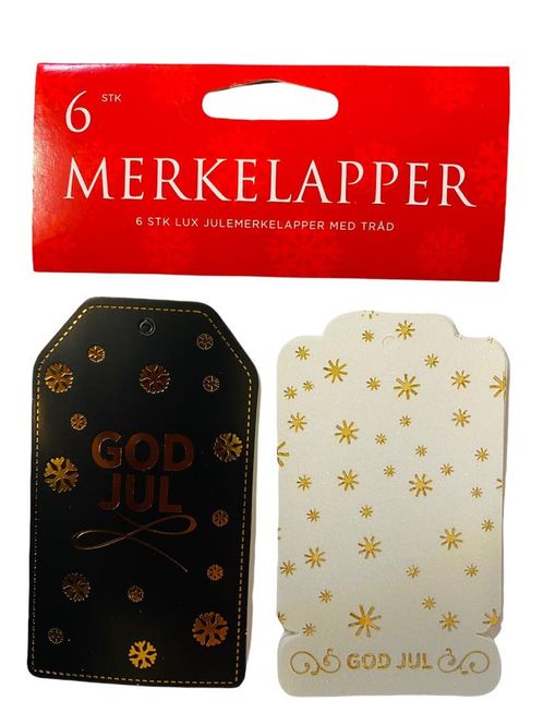 Hovedbilde julemerkelapper 6 pk.