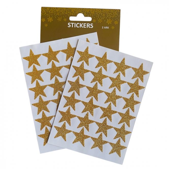 Hovedbilde Julestickers gullstjerner