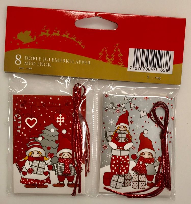 Julemerkelapper 8 pk