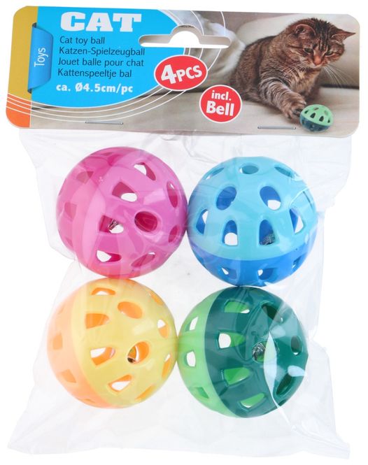 Hovedbilde Katteleke Baller m/bjelle 4pk