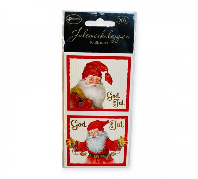 Hovedbilde Julemerkelapper 10pk Nisse