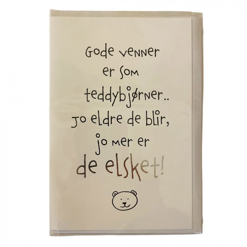 Gratulasjonskort dobbelt med konvolutt