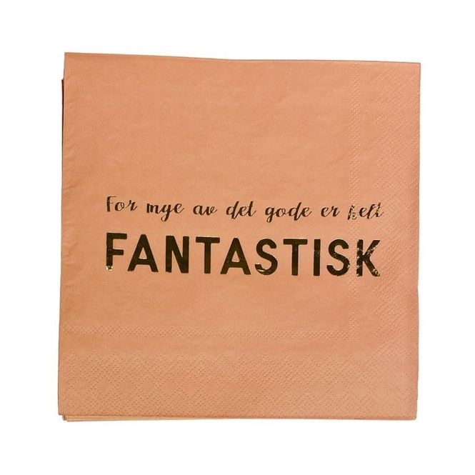 Hovedbilde Servietter 20pk. Rosa Trend Design