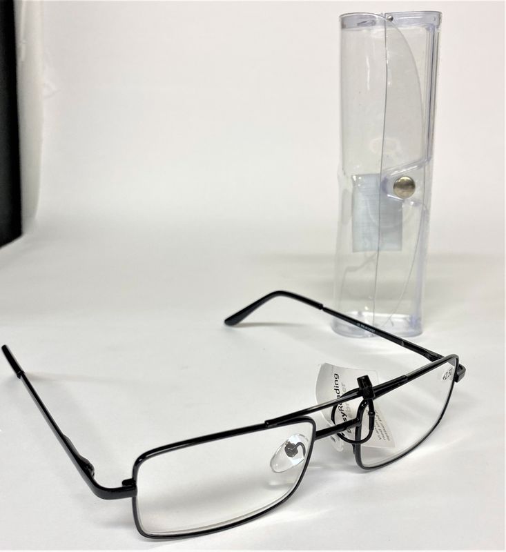 Lesebrille med stålinnfatning +3