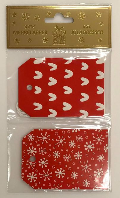 Hovedbilde Julemerkelapper 6 pk.