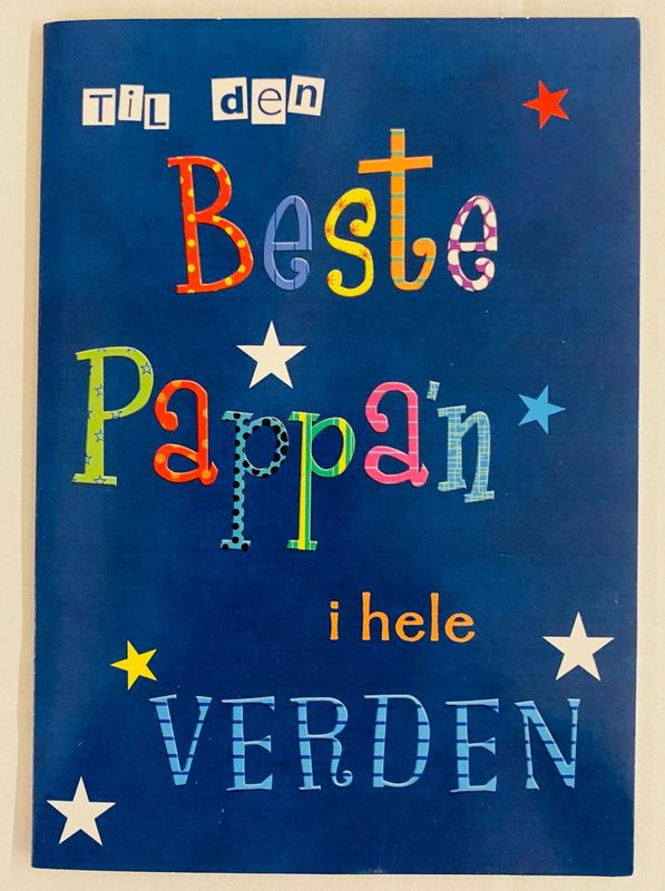Farsdagskort dobbelt med konvolutt - beste pappa'n i verden