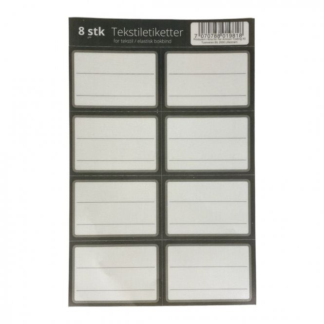 Hovedbilde Tekstiletiketter 8pk