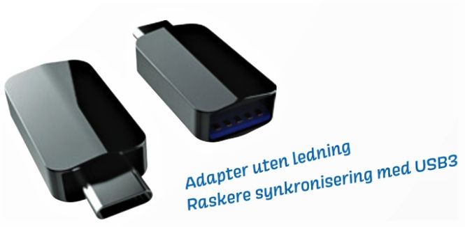 Hovedbilde Adapter for PC/Mac uten USB (C til USB) ...