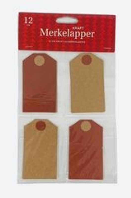 Julemerkelapper 12 pk.