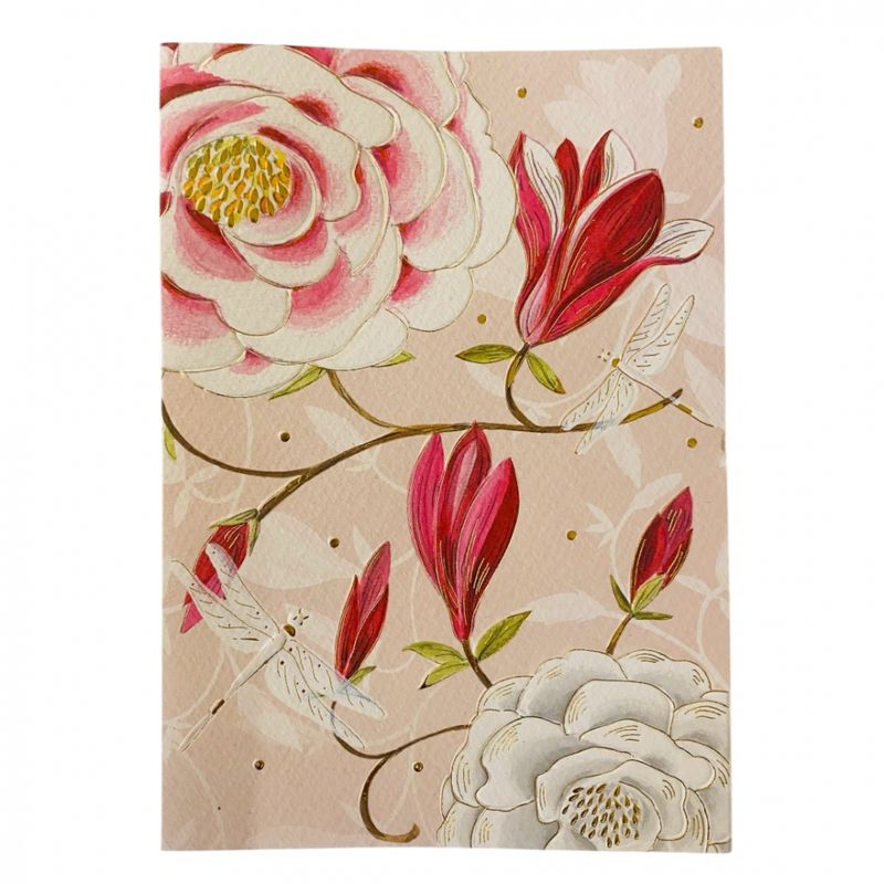 Gratulasjonskort dobbelt med konvolutt Blomster