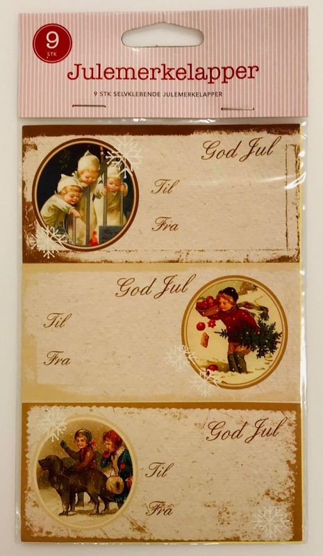 Julemerkelapper 9pk