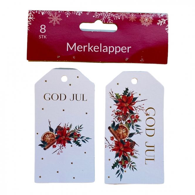 Hovedbilde Julemerkelapper 8 pk.