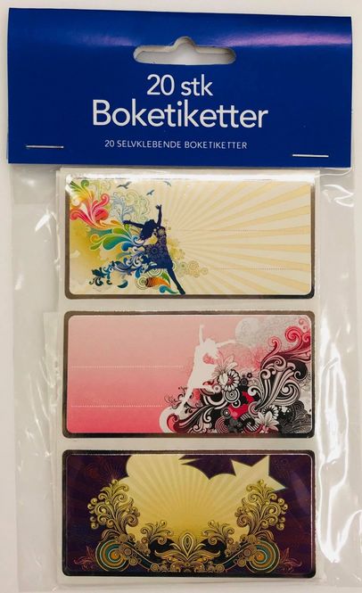 Hovedbilde Boketiketter, selvklebende 20pk
