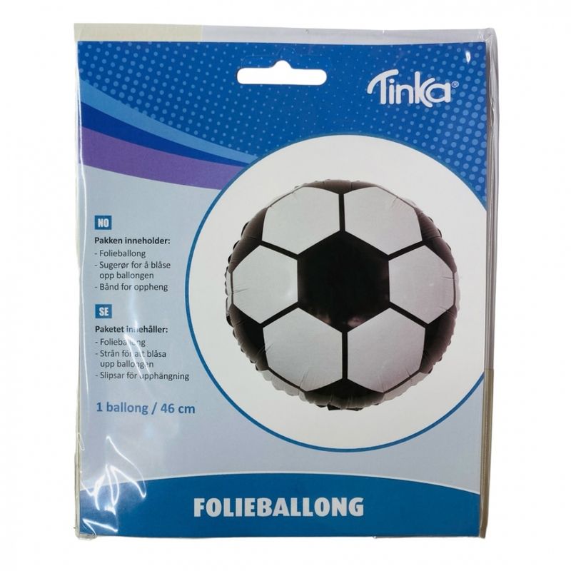 Folieballong Fotball 46 cm rund