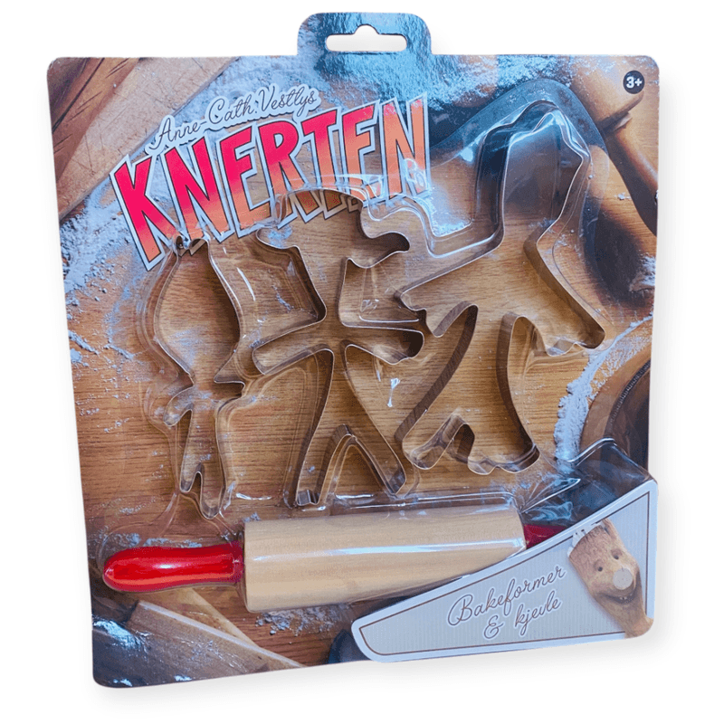 Knerten Pepperkakeformer med kjevle